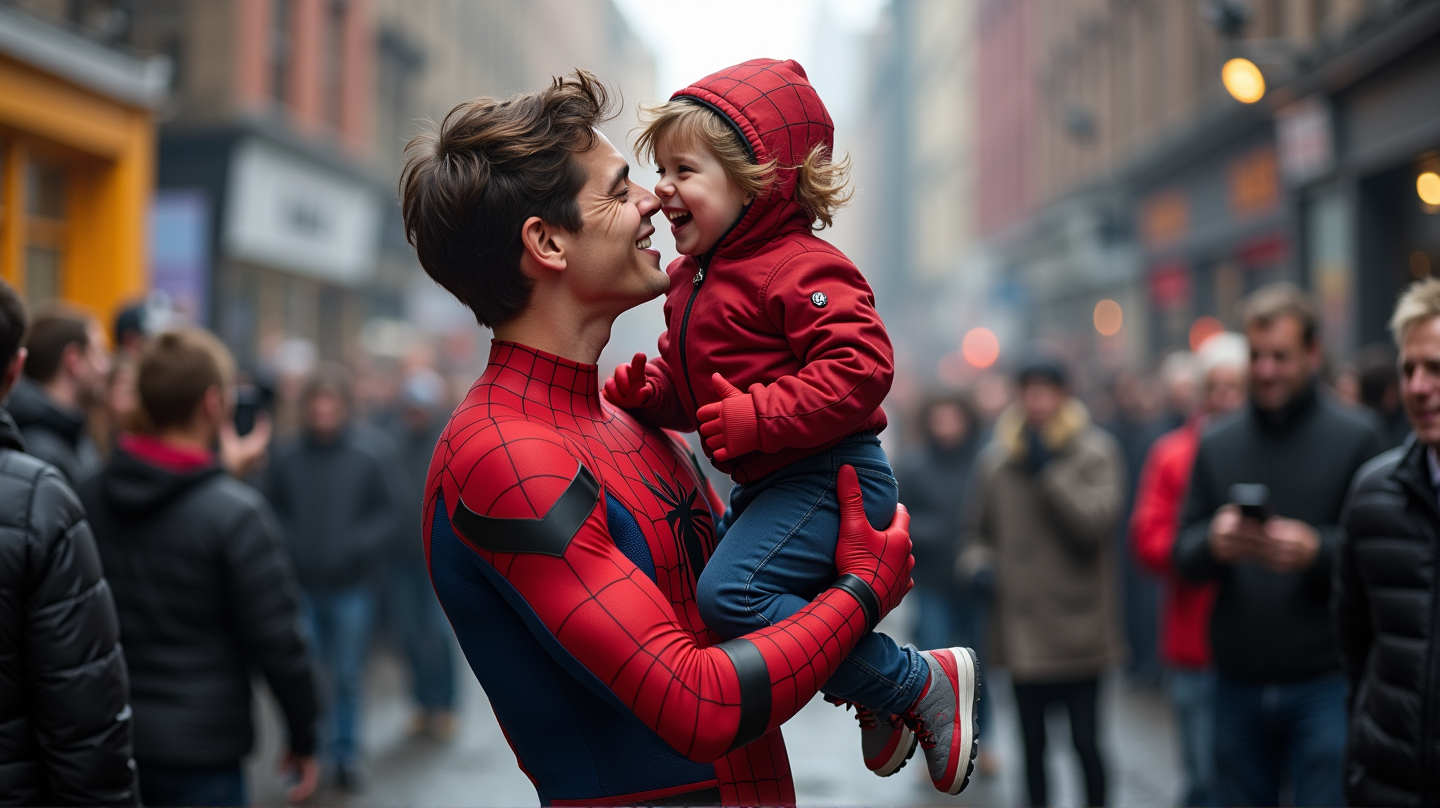 トム・ホランドの小さなファンとの驚きのスタントで『スパイダーマン』セットが心を奪う！