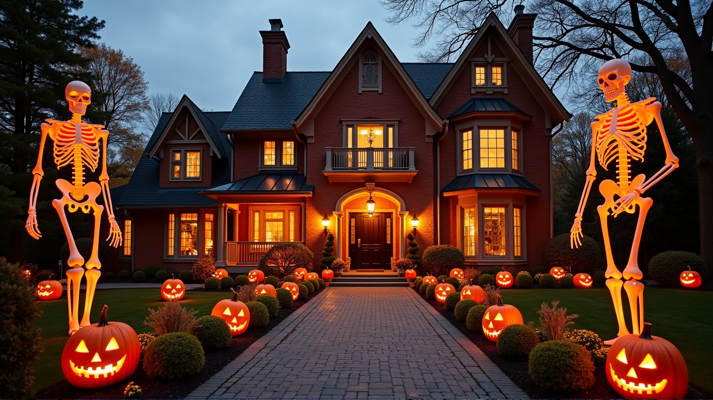 有名人の自宅がハロウィンに向けて幽霊の名作に変身！