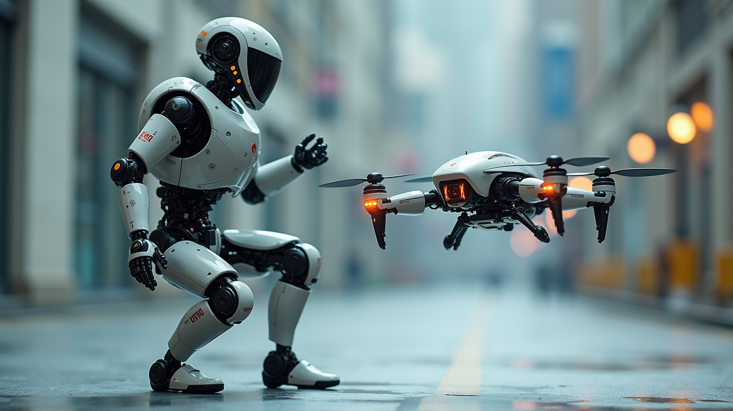 未来が始まる瞬間: ロボットが形状変化ドローンを発射