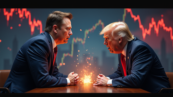 市場の衝撃: マスク対トランプの争いでテスラの価値が1520億ドル減少