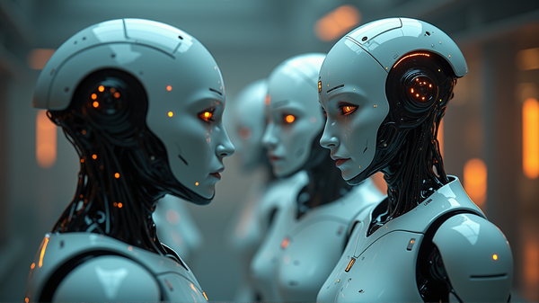 二体のロボットが人類の奇妙な遺産を熟考する